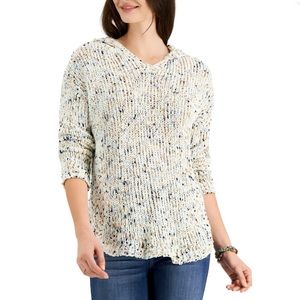 NWT JPR Cream Chenille Hoodie Sweater Medium